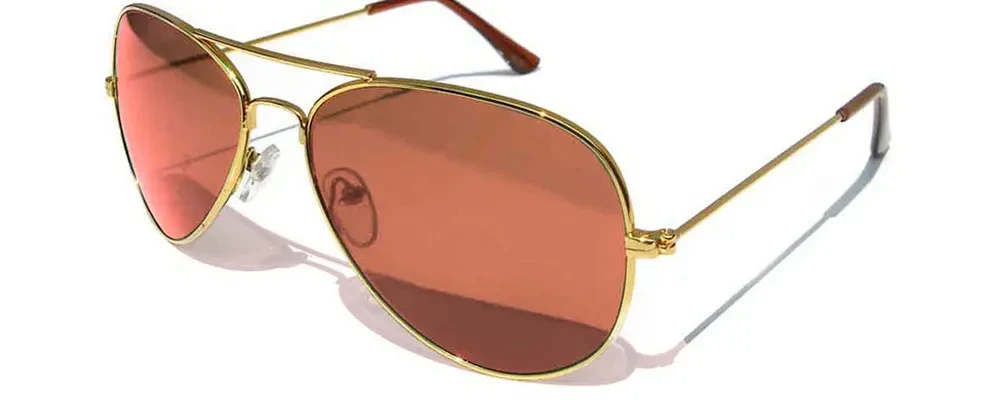 Light Brown Golden Frame Sunglass