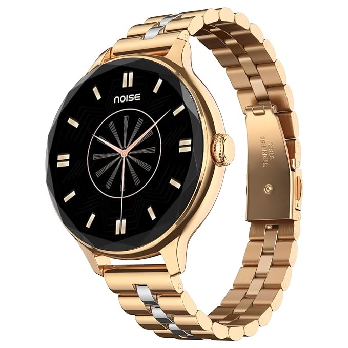 Noise Diva Smartwatch for Women with Diamond Cut Dial, Glossy Metallic