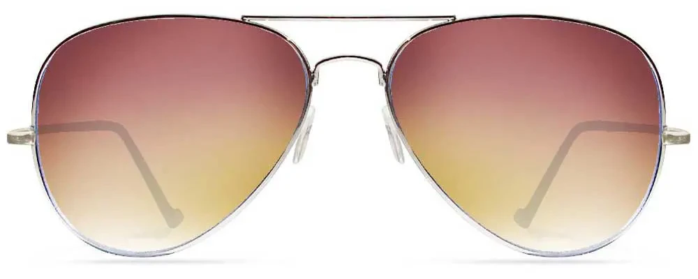 Sunset Colour Silver Frame Sunglass