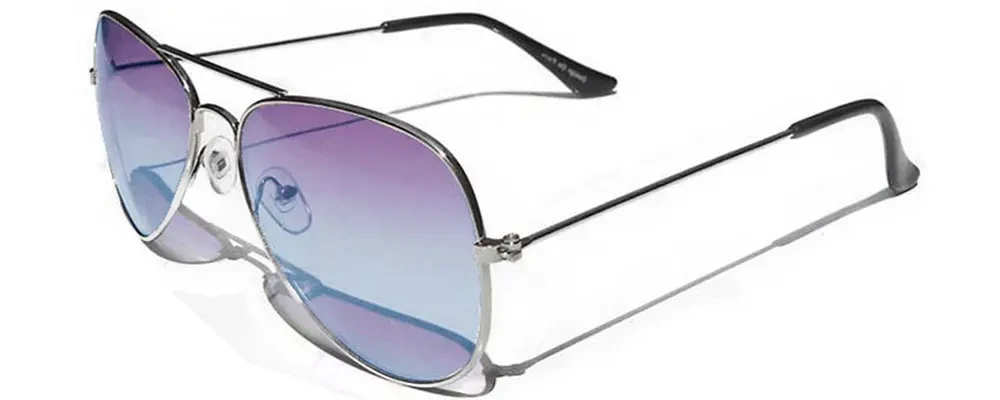 Dimmed Violet Silver Frame Sunglass