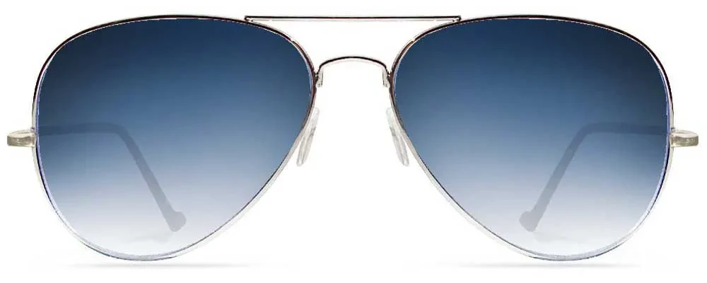 Cloudy Sky Silver Frame Sunglass