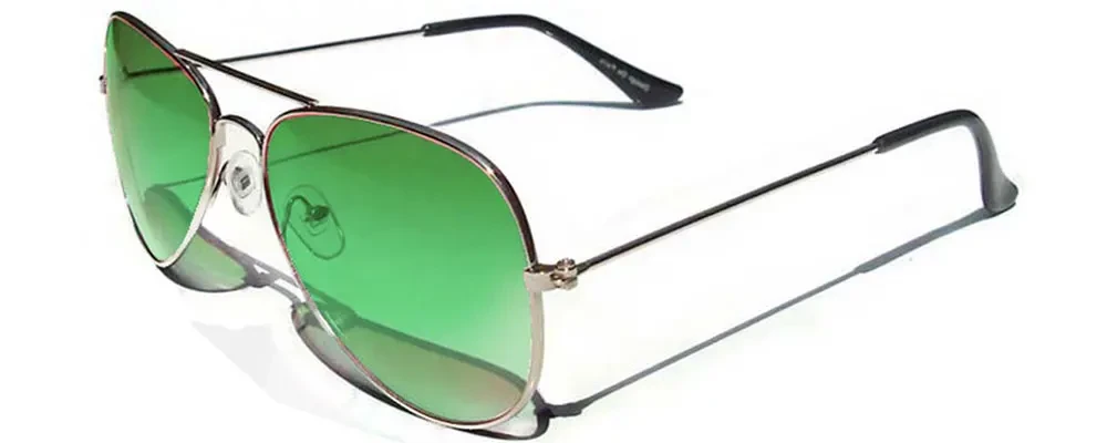 Parrot Green Silver Frame Sunglass