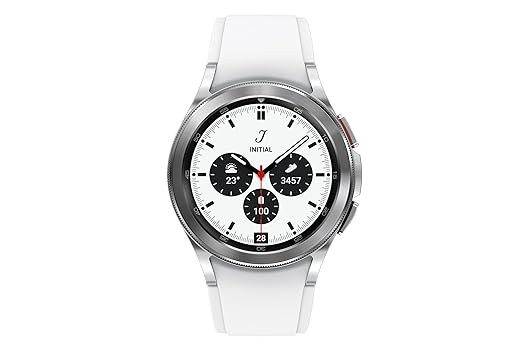 Samsung Galaxy Watch4 Classic Bluetooth(4.2cm, Silver, Compatible with Android only)
