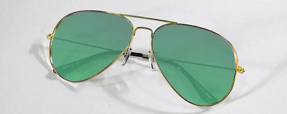 Dimmed Sea Golden Frame Sunglass