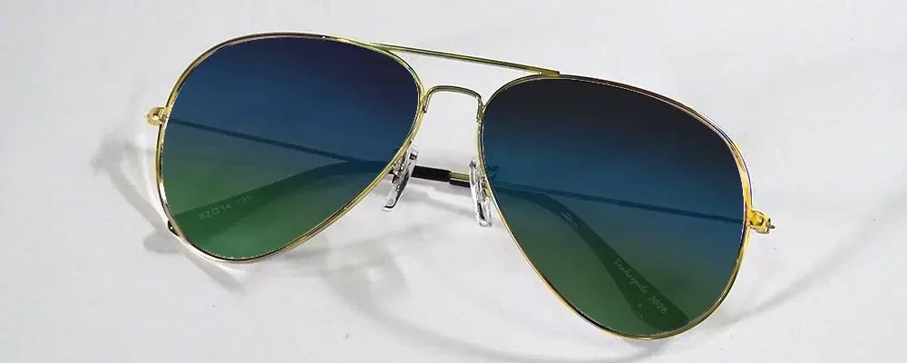 Golden in Deep Ocean Frame Sunglass